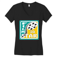 Film Reel Cinema Film Star 3d Women's V-neck T-shirt | Artistshot