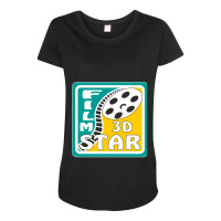 Film Reel Cinema Film Star 3d Maternity Scoop Neck T-shirt | Artistshot