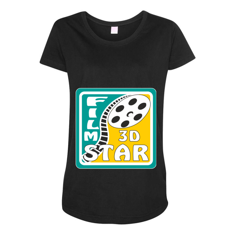 Film Reel Cinema Film Star 3d Maternity Scoop Neck T-shirt by SamaraMcCullou | Artistshot