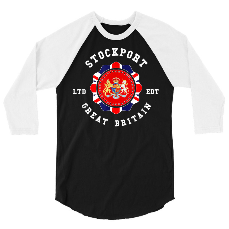 Stockport Great Britain British Pride Vintage T Shirt 3/4 Sleeve Shirt | Artistshot