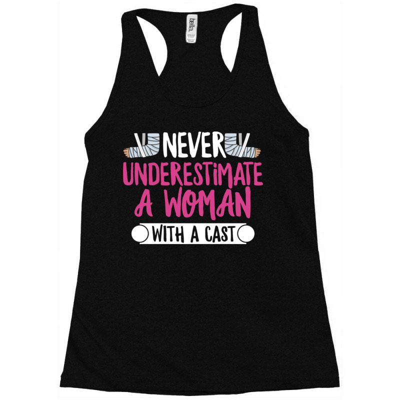 Broken Leg Design For A Woman With A Broken Leg Racerback Tank | Artistshot