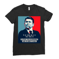 President Ronald Reagan Funny Quotes Ladies Fitted T-shirt | Artistshot