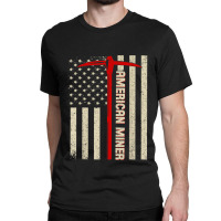 American Miner Usa Flag For A Coal Miner Classic T-shirt | Artistshot