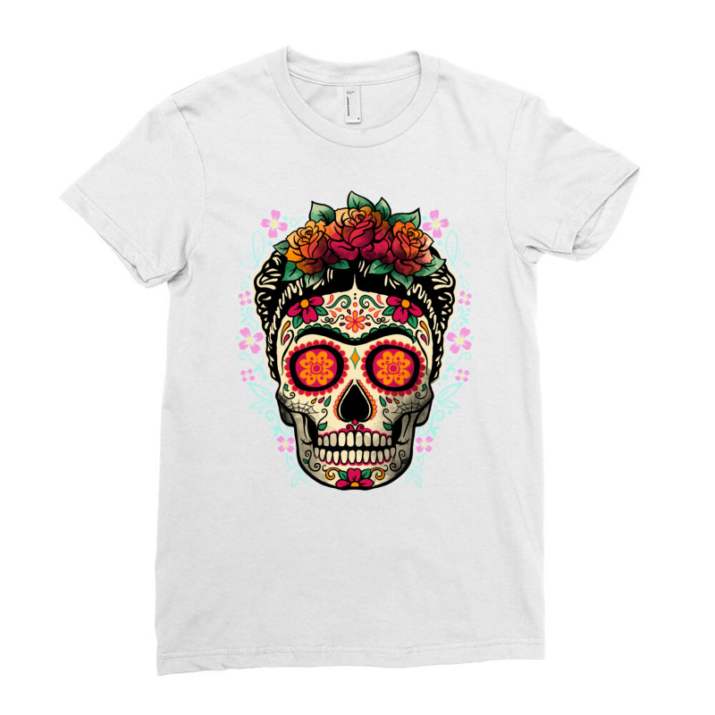 Frida Calavera Ladies Fitted T-Shirt by HectorMarroquin | Artistshot