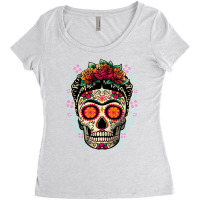 Frida Calavera Women's Triblend Scoop T-shirt | Artistshot