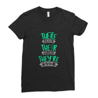 There Their They're Funny English Teacher Grammar Teacher Ladies Fitted T-shirt | Artistshot