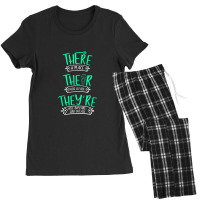 There Their They're Funny English Teacher Grammar Teacher Women's Pajamas Set | Artistshot