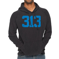 Detroit 313 Area Code   Grit   Sports Fan   Detroiter Fan T Shirt Vintage Hoodie | Artistshot