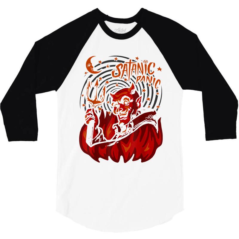 Satanic Panic Creepy Devil 3/4 Sleeve Shirt by JaronKennedy | Artistshot