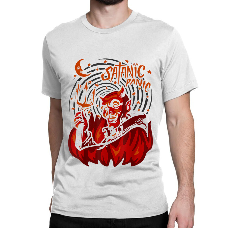 Satanic Panic Creepy Devil Classic T-shirt by JaronKennedy | Artistshot