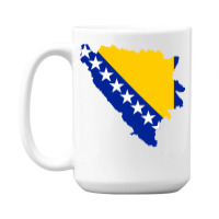 Flag Map Of Bosnia And Herzegovina 15 Oz Coffee Mug | Artistshot