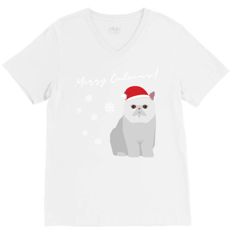 Exotic Shorthair Cat Merry Catmas Christmas Cat Lovers Pullover Hoodie V-Neck Tee by keishawnredner | Artistshot