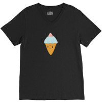 Blue Ice Cream Cone Is Kawaii V-neck Tee | Artistshot
