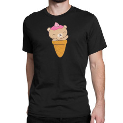 brown bear ice cream cone Classic T-shirt | Artistshot