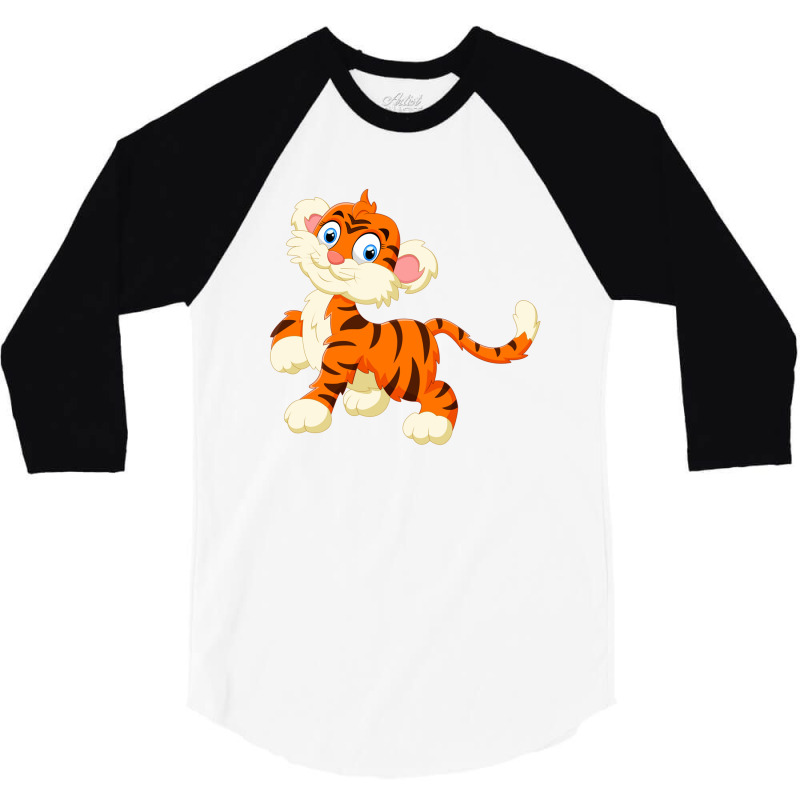 Cute Little Tiger 3/4 Sleeve Shirt | Artistshot