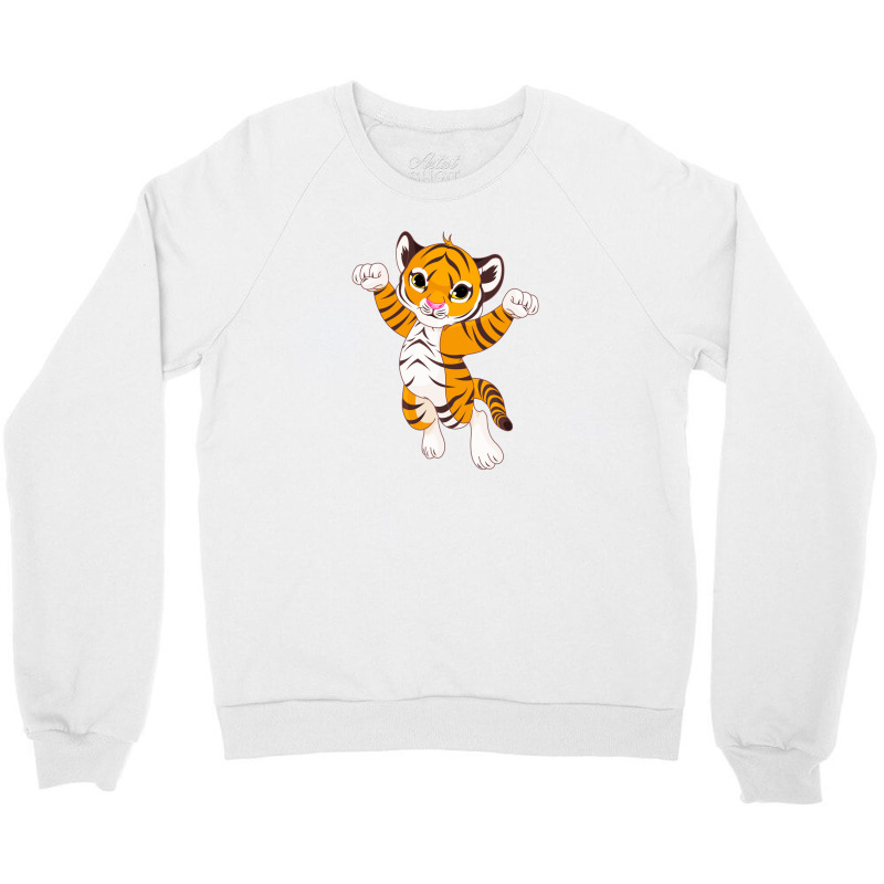 Cute Little Tiger Crewneck Sweatshirt | Artistshot