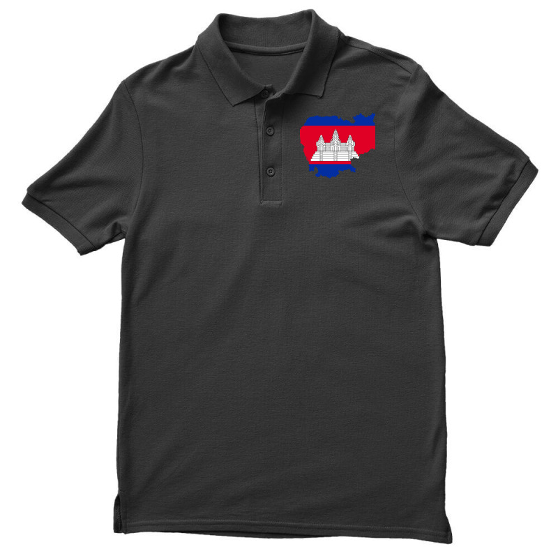 Flag Map Of Cambodia Men's Polo Shirt | Artistshot