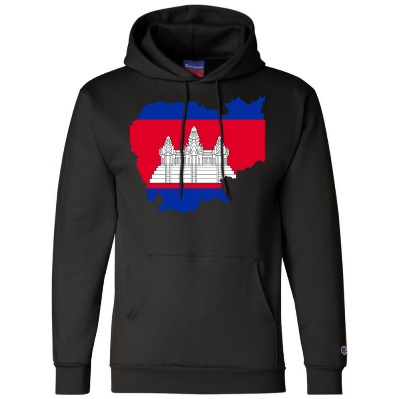 Flag Map Of Cambodia Champion Hoodie | Artistshot