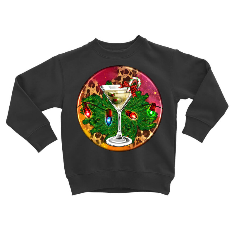 Christmas Martini Toddler Sweatshirt by AdoDesignShop | Artistshot