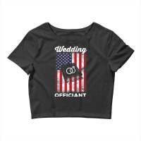 Us Flag  Ordained Minister  Pastor  Wedding Officiant T Shirt Crop Top | Artistshot