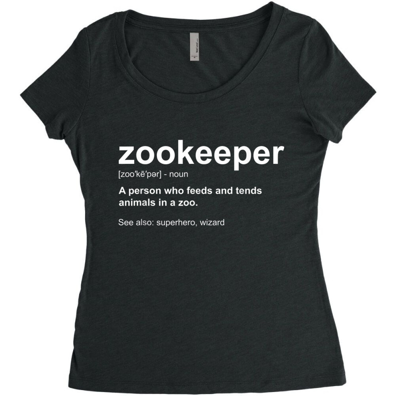 Zoologist Wild Animal Keeper - Zoological Zookeeper Women's Triblend Scoop T-shirt by WarrenERand | Artistshot