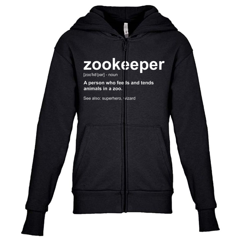 Zoologist Wild Animal Keeper - Zoological Zookeeper Youth Zipper Hoodie by WarrenERand | Artistshot