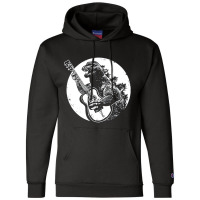 Dinosaur Playing Guitar Cool Champion Hoodie | Artistshot