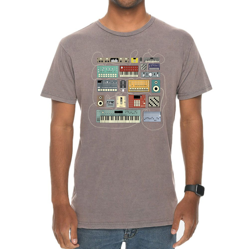 Electronic Musician Synthesizers And Drum Machine Dj Vintage T-shirt | Artistshot