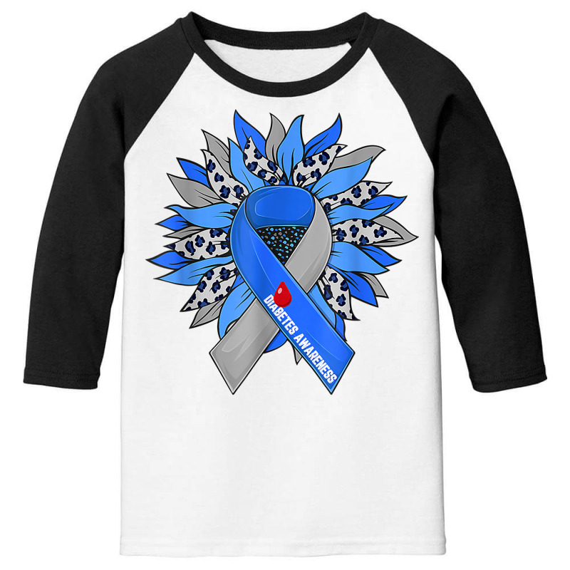 Diabetes Sunflower Type T1d T2d Diabetic Diabetes Awareness T Shirt Youth 3/4 Sleeve by rowenapas5d | Artistshot