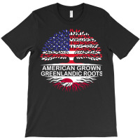 Usa & Greenland Flags Tee American Grown Greenlandic Roots T Shirt T-shirt | Artistshot