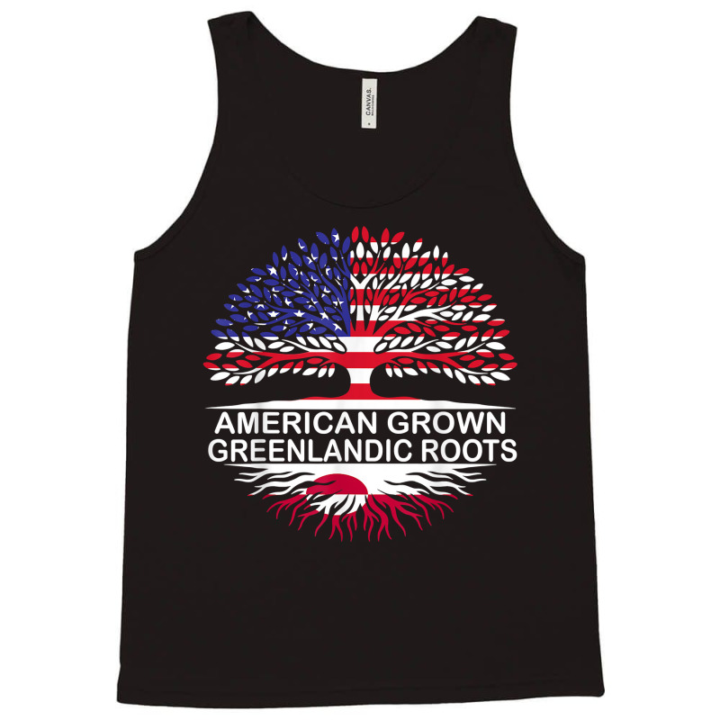 Usa & Greenland Flags Tee American Grown Greenlandic Roots T Shirt Tank Top | Artistshot