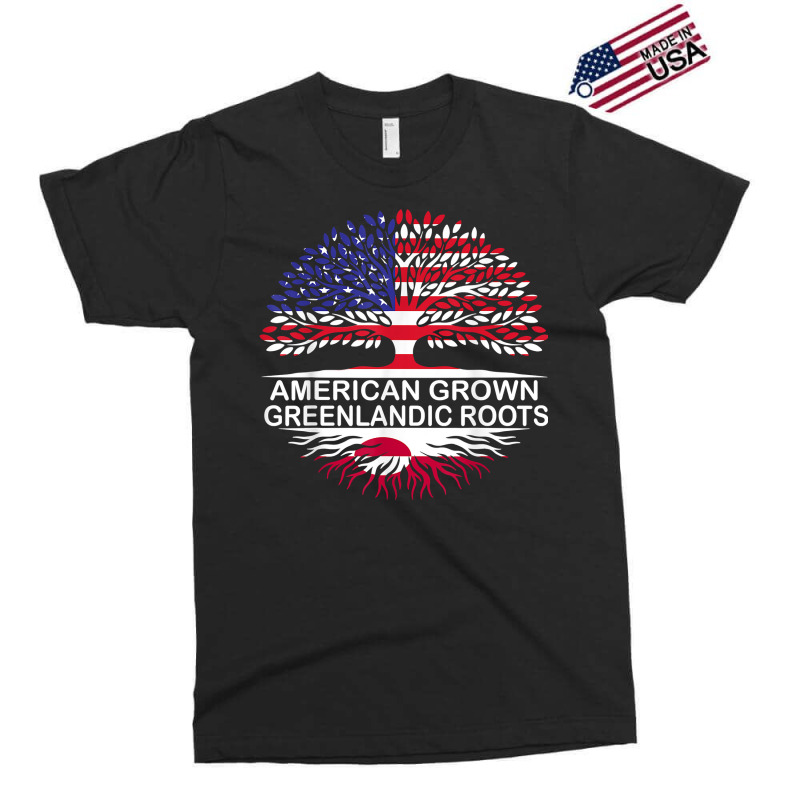 Usa & Greenland Flags Tee American Grown Greenlandic Roots T Shirt Exclusive T-shirt | Artistshot