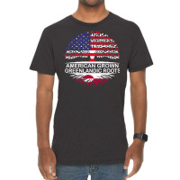 Usa & Greenland Flags Tee American Grown Greenlandic Roots T Shirt Vintage T-shirt | Artistshot