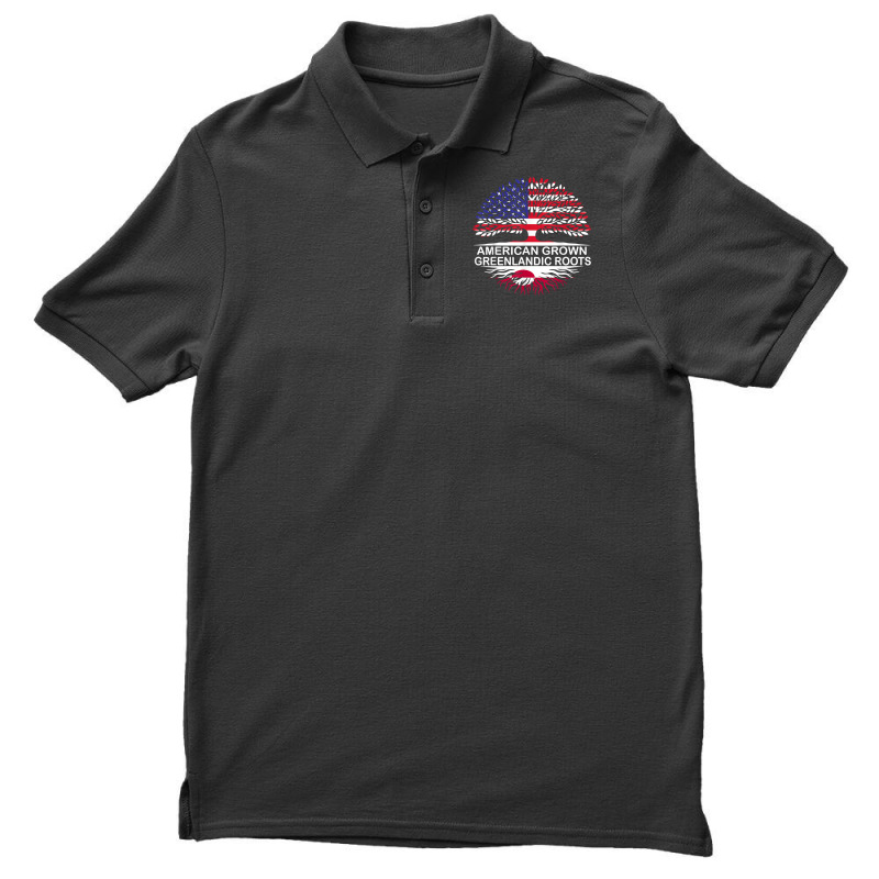 Usa & Greenland Flags Tee American Grown Greenlandic Roots T Shirt Men's Polo Shirt | Artistshot