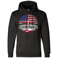 Usa & Greenland Flags Tee American Grown Greenlandic Roots T Shirt Champion Hoodie | Artistshot