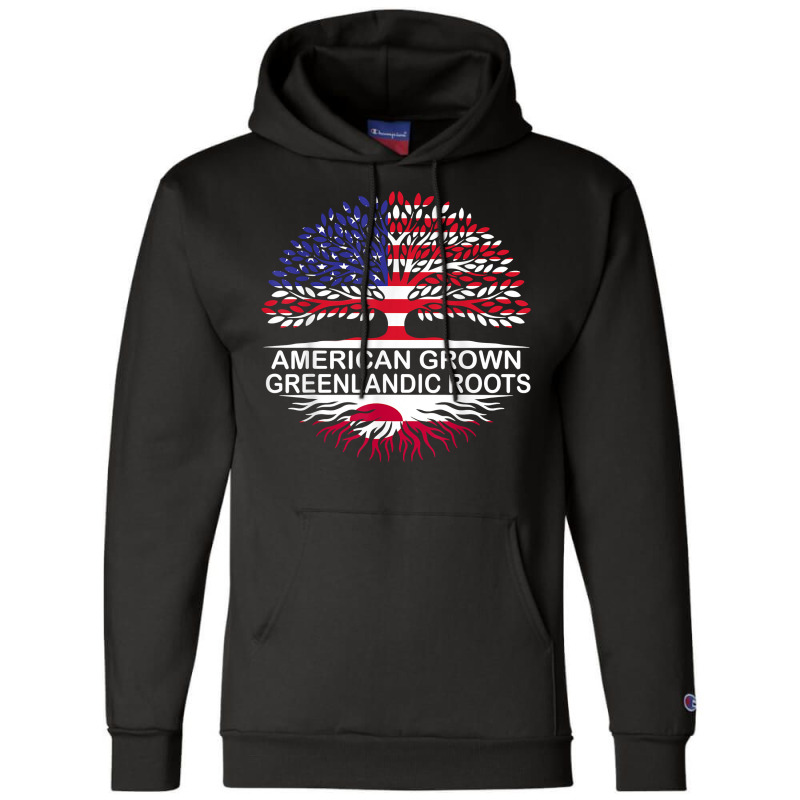 Usa & Greenland Flags Tee American Grown Greenlandic Roots T Shirt Champion Hoodie | Artistshot