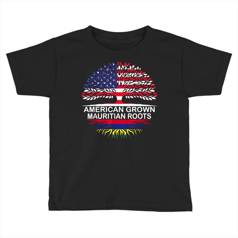 Usa & Mauritius Flags Tee American Grown Mauritian Roots T Shirt Toddler T-shirt by belenfinl | Artistshot