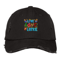 Live Love Latke Happy Hanukkah Jewish Holiday Western T Shirt Vintage Cap | Artistshot