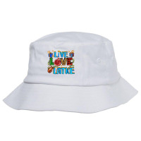 Live Love Latke Happy Hanukkah Jewish Holiday Western T Shirt Bucket Hat | Artistshot