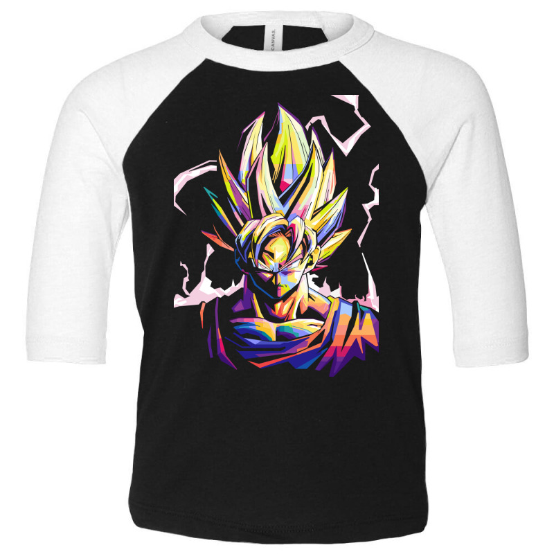 Son Goku Pop Art Toddler 3/4 Sleeve Tee by maftuhi | Artistshot