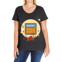 Calculator Flask In Autumn Ladies Curvy T-shirt | Artistshot