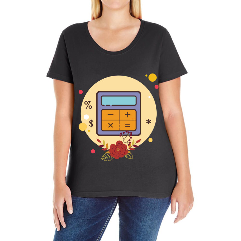 Calculator Flask In Autumn Ladies Curvy T-Shirt by KENNETHPACLING | Artistshot