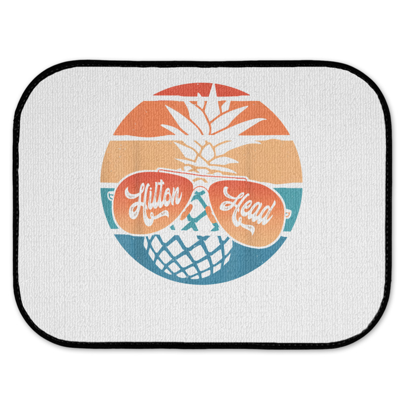 Pineapple Sunglasses Retro Hilton Head Vintage Carolina T Shirt Rear Car Mat | Artistshot