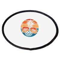 Pineapple Sunglasses Retro Hilton Head Vintage Carolina T Shirt Oval Patch | Artistshot