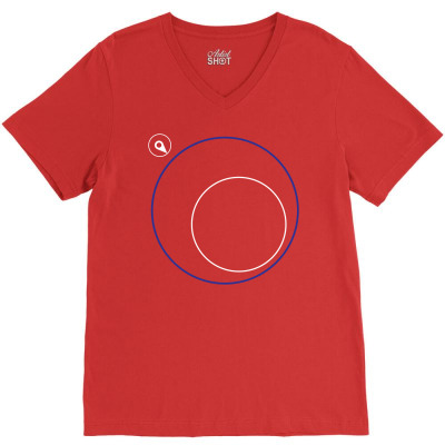Outside Circle V-neck Tee Designed By Coolstars