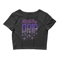 Woman Birthday Dripping Rhinestone For Girl For Mom Vintage Premium T Crop Top | Artistshot