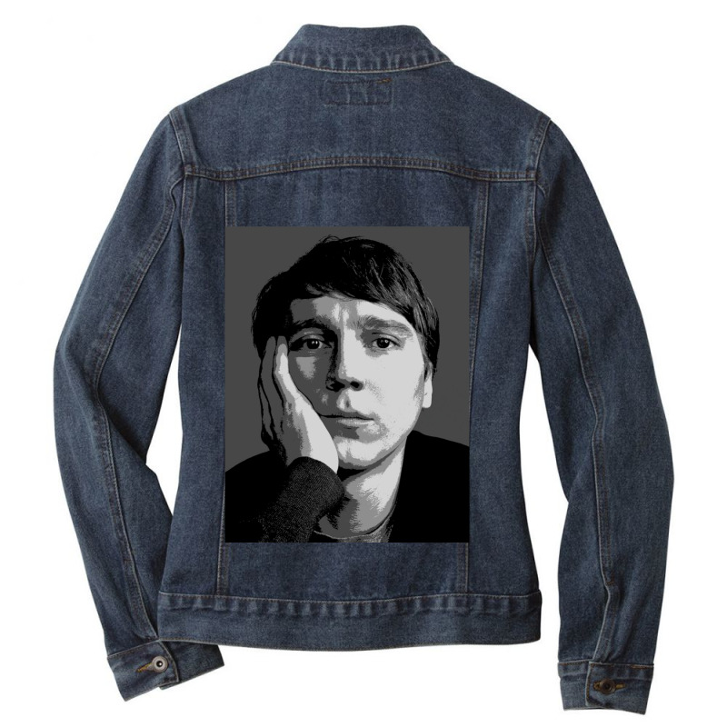 Paul Dano Pop Art Portrait Ladies Denim Jacket by FRITZAUL | Artistshot