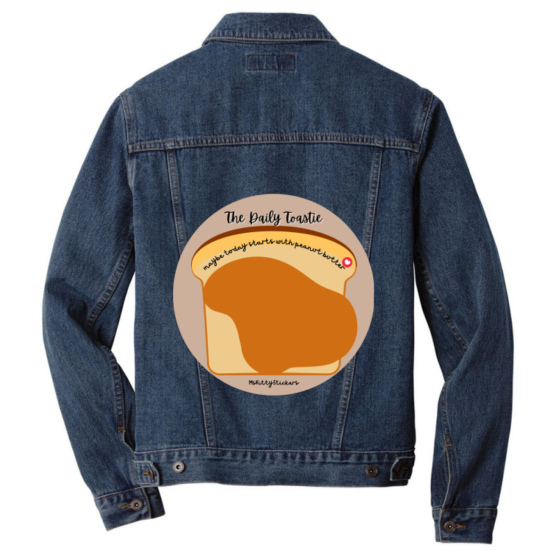 The Daily Toastie  Maybe Today Starts With Peanut Butter Men Denim Jacket | Artistshot