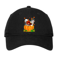 Alaskan Malamute Dog Thanksgiving Turkey Fall Autumn Pumpkin T Shirt Adjustable Cap | Artistshot