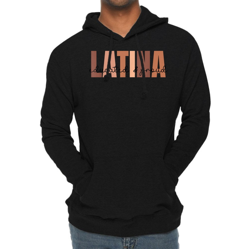 Cool Retro Latina Educated And Proud Latina Power T Shirt Lightweight Hoodie by alaizws | Artistshot